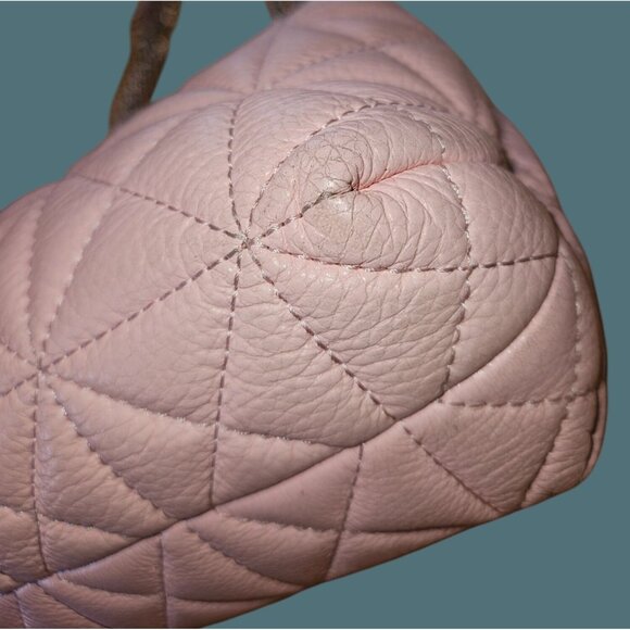 Kate Spade Leather Pink Quilted Classic Feminine Quiet Luxury Shoulder Chain Bag - Picture 5 of 15